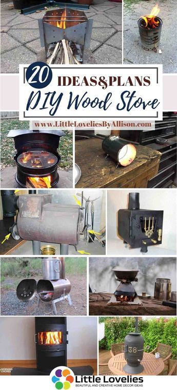 Wood Stoves are much more efficient when it comes to burning firewood. Also, they produce much more heat. In this article, you will learn how to build a portable wood stove for your home. They are a couple of projects to choose from. We listed 20 DIY Wood Stove projects that look pretty amazing and easy to make. All the wood stoves listed in this article are quite affordable. Are you ready to make a wood stove? #WoodStove Homemade Mini Wood Stove, Diy Wood Stove How To Build, Diy Wood Burning Fireplace, Diy Pellet Stove, Diy Wood Burning Stove, Indoor Wood Stove, Rv Wood Stove, Corner Wood Stove, Wood Stove Installation