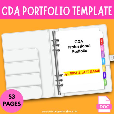 Need help creating your CDA Portfolio? But don't want the hassle of typing or taking a course on how to create one? Well, I have a Ready-To-USE Template for you. 💕Title Pages for each Tab required 💕Competency Standards Statements 💕Competency Reflective Statements 💕Nine Learning Experiences (Lesson Plans) 💕10 Developmental Children Books 💕Resource Collection Items 💕Philosophy Statement WITH GUIDES & MORE!!! TOTAL OF 53 WORD Pages https://linktr.ee/princesseducator Cda Portfolio, Venn Diagram Worksheet, Spelling Test Template, Free Portfolio Template, Portfolio Pictures, Jesus Coloring Pages, Self Care Worksheets, Spelling Test, Portfolio Covers