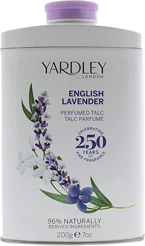 Design house: Yardley Of London. Series: English Lavender. Gender: Ladies. Category: Bath amp; Body. Beauty group: Body. Size: 7 oz. Barcode: 5060322952246. Yardley Of London Ladies English Lavender Talcum Powder 7 oz Bath amp; Body 5060322952246. This item is only valid for shipment in the Contiguous United States. Lavender Perfume, Party Logo, Magnesium Carbonate, English Lavender, Talcum Powder, Beautiful Perfume, Body Powder, Clary Sage, Shower Gel