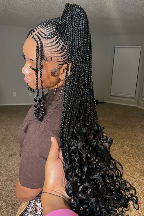 Cornrow Ponytail Cornrow Ponytail Hairstyles, Cornrow Ponytail Styles, Cornrow Ponytail, Cornrows Braids For Black Women, Braided Hairstyles For Black Women Cornrows, Feed In Braids Hairstyles, Box Braids Hairstyles For Black Women, Braids Hairstyles Pictures, Braided Cornrow Hairstyles