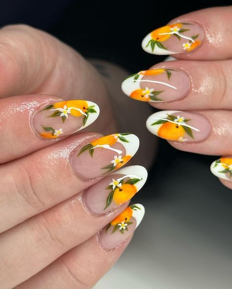 LUXAPOLISH ® LUXA ® on Instagram: “The detail 😍 Get your oranges here!! 🍊 Tag a friend who needs more citrus in their life 😂 Ft. Citrone Collection Matrix LUXA Shine 💅🏽by…” Aesthetic Spring Nails, Italy Nails, Spring Nails Ideas, Nails Collection, Print Nails, Aesthetic Spring, Orange Print, Her Nails, Minimalist Nails