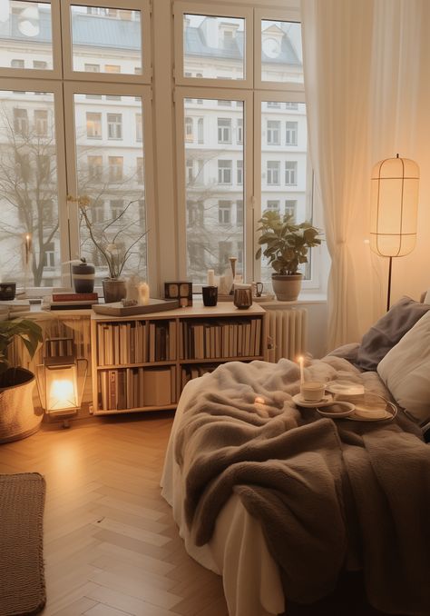 European Flat Aesthetic, New York Style Apartment Bedroom, Old Apartment Aesthetic, Small Apartment Aesthetic Cozy, European Apartment Aesthetic, Nyc Apartment Aesthetic, New York Style Apartment, Apartment Room Ideas, Europe Life