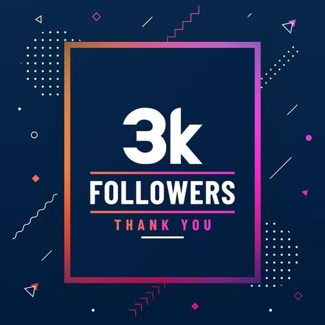 Thank you 3K followers, 3000 followers celebration modern colorful design. 3k Followers Thanks, 6000 Followers, 1k Followers Background, Followers Background, Fall Wallpaper Tumblr, 1k Followers Background Editing, 3000 Followers, B Letter Images, 2000 Followers