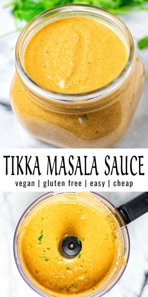 This Tikka Masala Sauce is delicious, made with simple ingredients and so versatile. A keeper that the whole family will enjoy and come back to often. #vegan #dairyfree #vegetarian #glutenfree #dinner #contentednesscooking #lunch #mealprep #tikkamasalasauce #currysauce #condiment Contentedness Cooking, Dinners Simple, Tikka Masala Sauce, Masala Sauce, Plantbased Recipes, Tandoori Masala, Dairy Free Diet, Tikka Masala, Cooking Prep