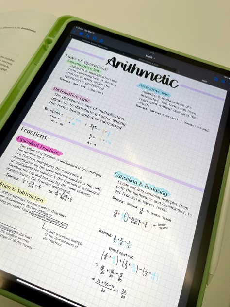 Goodnotes Notes Ideas Maths, Notes Ideas Goodnotes, Digital Math Notes, Online Notes Aesthetic Ipad, Math Goodnotes, Goodnotes Math Notes, Goodnotes Notes Template, Digital Study Notes, Tablet Notes