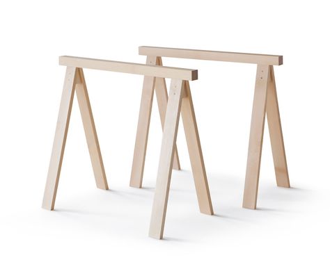 ARKITECTURE PPJ – Nikari Creative Studio Office, Space Pottery, Painting Atelier, Trestle Table Legs, Man Chair, Trestle Legs, Trestle Tables, Kitchen Nordic, Saw Horse