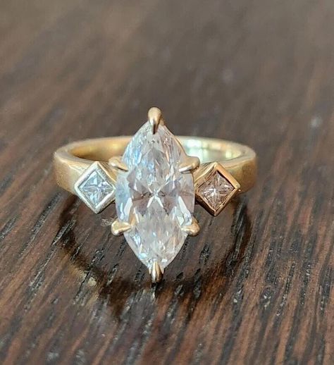 Marquise Cut Moissanite Three Stone Engagement Ring Classic Wedding Ring For Her 3 Stone Wedding Ring, Engagement Ring Princess, Marquise Engagement Ring, Stone Wedding Ring, Wedding Ideas Photos, Marquise Diamond Ring, Dream Rings, Engagement Rings Princess, Wedding Ring For Her