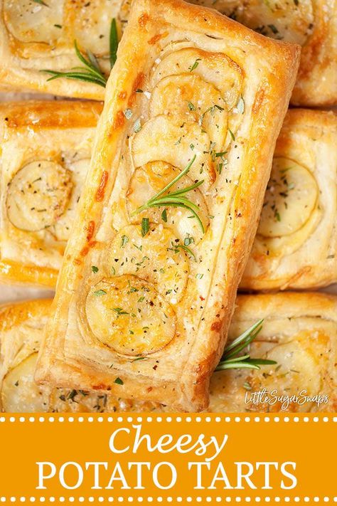 Savoury Tart Recipes, Puff Pastry Tartlets, Savoury Pastry Recipe, Puff Pastry Ideas, Potato Tart, Rough Puff, Rough Puff Pastry, Brie Puff Pastry, Savoury Tarts