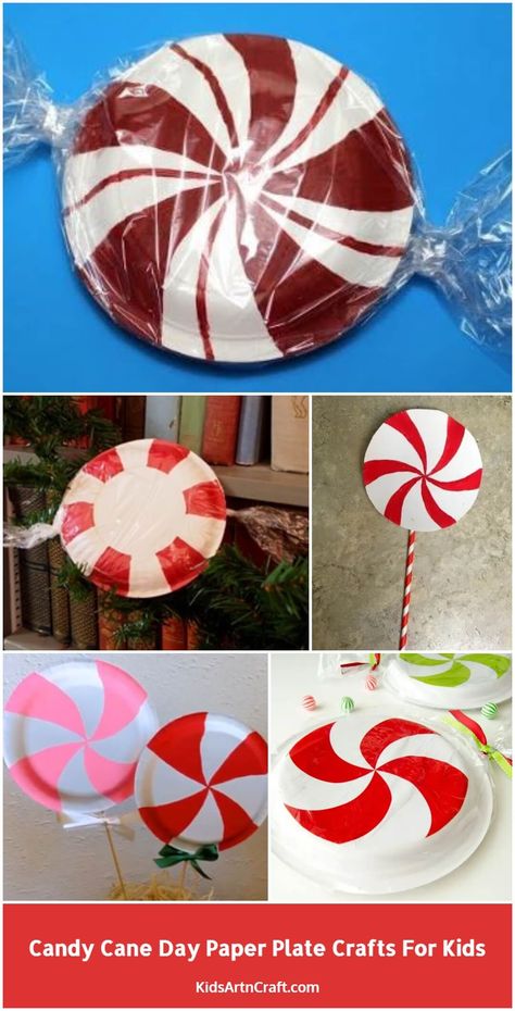 Christmas Candy Paper Crafts, Candy Crafts Preschool, Paper Plate Candy Decorations, Candy Land Crafts For Kids, Paper Candy Crafts, Candy Paper Crafts, Candy Crafts For Kids, Candy Cane Crafts For Kids, Paper Candy Canes