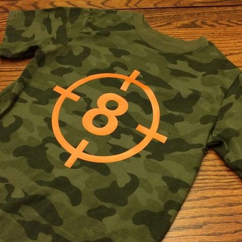 Bullseye Camouflage Birthday Shirt - perfect for a Nerf Battles Birthday Party Nerf Party Ideas, Nerf Cake, Hunting Birthday Party, Army Birthday Parties, Paintball Party, Army Birthday, Laser Tag Party, Army's Birthday, Sew Pillows