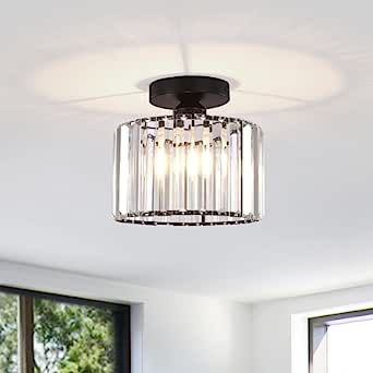 Hallway Ceiling Light Fixtures, Round Crystal Chandelier, Transparent Texture, Hallway Light Fixtures, Modern Crystal Chandelier, Crystal Ceiling Light, Chandelier Crystal, Light Fixtures Flush Mount, Hallway Lighting