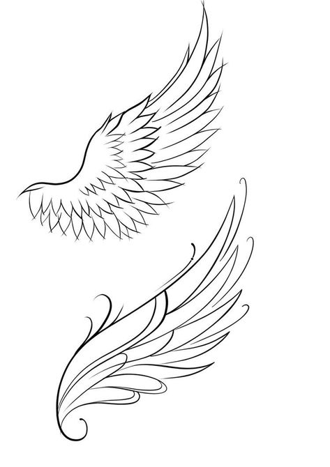 White Wing Tattoo, Single Angel Wing Tattoo, Single Wing Tattoo, Abstract Wings Tattoo, Small Unique Tattoos Women, Angel Wing Tattoo On Back, Memorable Tattoos, Angel Wings Tattoo Stencil, Angle Wing Tattoos