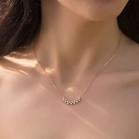 Constellation Diamond Necklace - Miscaro Small Dimond Neckless, Cute Diamond Pendants, Classy Diamond Necklace, Gold Jewelry Simple Necklace Pendants, Simple Diamond Necklace Designs, Small Necklace Designs, Simple Chain Designs Gold, Diamond Necklace Set Simple, Pendent Designs