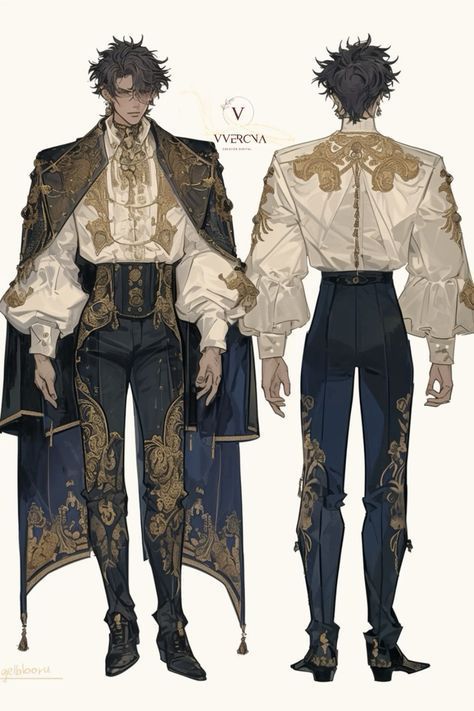 Casual Fantasy Outfit Male, Royal Attire Men, Sorcerer Outfit Male, Royal Clothing Men, Fantasy Mens Clothes, Masquerade Outfit Men, Royal Outfits Male, Fantasy Outfits Male, Fantasy Fashion Male