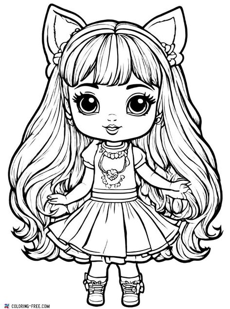 LOL Surprise Doll Coloring Pages - Printables Coloring-Free.Com Lol Doll Coloring Pages, Doll Coloring Pages, Page Drawing, Different Personalities, Group Crafts, Brat Doll, Kids Doodles, Lol Doll, Summer Coloring Pages