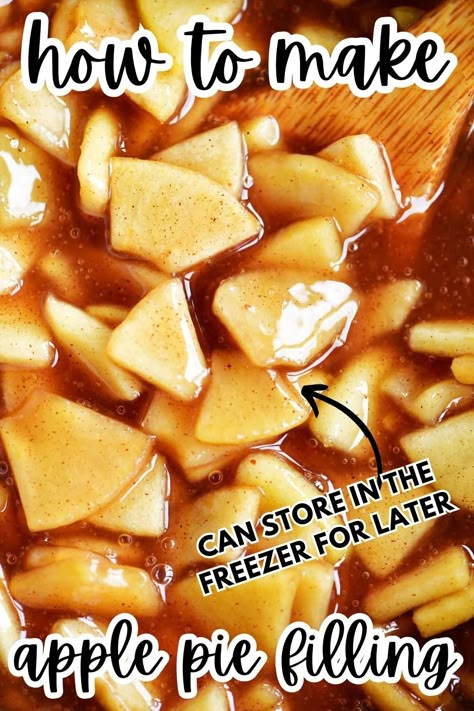 Freezing Apples Slices Pie Fillings, Freezer Apple Pie Filling Recipes Easy, How To Freeze Apple Pie Filling, Homemade Apple Pie Filling Easy, Frozen Apple Pie Filling Recipe, Freezer Apple Pie Filling Recipes, Make Ahead Apple Pie Filling, Apple Pie Filling Recipes For Canning, Freezing Apple Pie Filling