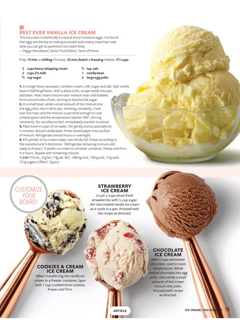 Recipe Ice Cream, Ice Cream Flavors List, Homemade Recipe Books, Healthy Ice Cream Recipes, Fruit Smoothie Recipes Healthy, Homemade Cookbook, Easy Ice Cream Recipe, Sweet Dishes Recipes, Homemade Ice Cream Recipes