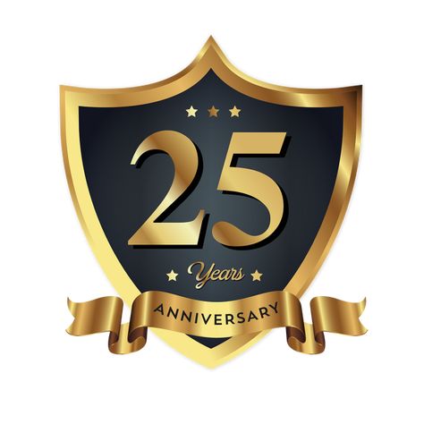 School 25th Anniversary Ideas, 25th Anniversary Logo, 1st Wedding Anniversary Wishes, 25 Years Anniversary, Cs Logo, 25 Anniversary, Fireworks Photography, Anniversary Banner, Badge Icon