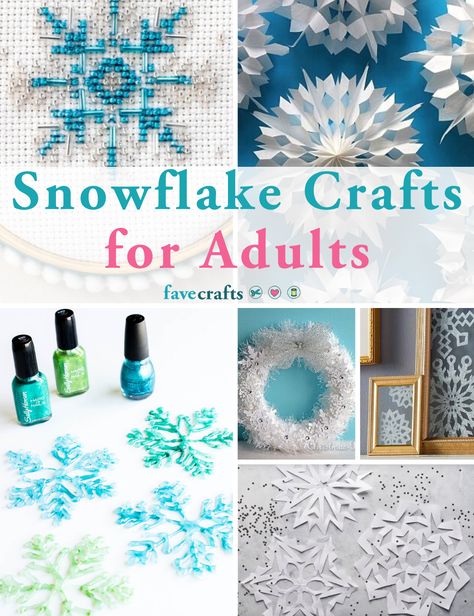 Snowflake crafts for adults make some of the prettiest winter decorations! Learn how to make a snowflake in a variety of ways with this collection. Diy Winter Crafts For Adults, Snowflake Crafts For Adults, Winter Crafts For Adults Diy, Easy Winter Crafts For Adults, Winter Crafts For Seniors, January Crafts For Adults, Winter Crafts For Adults, Classy Crafts, Snowflake Crafts