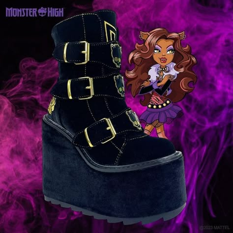 Monster High Platform Shoes, Clawdeen Shoes, Monster High Shoes, Yru Shoes, Demonia Boots, High Platform Shoes, Coco Chanel Mademoiselle, Gothic Shoes, 6 Inch Heels