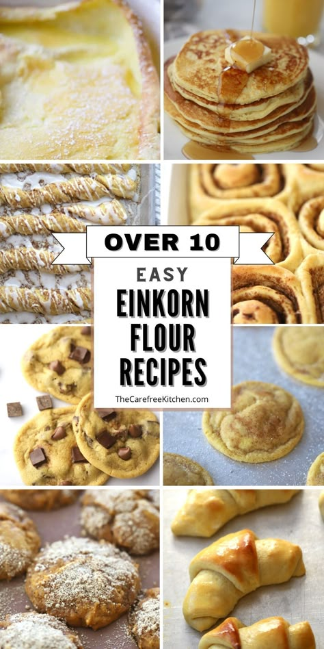 Einkorn Crackers Recipe, Einkorn Flour Bread Machine Recipes, Einkorn Soft Pretzels, Einkorn Recipes Healthy, Einkorn Flour Muffins, Whole Grain Einkorn Recipes, Eikhorn Flour Recipes, Einkorn Cookie Recipe, Einkorn Bread Recipe