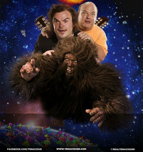 Tenacious D and Sasquatch Jack Black Tenacious D, Pick Of Destiny, Body Types Men, Tenacious D, Band Photoshoot, Sci-fi Movies, Teens Movies, Adventure Movies, Cinema Movies