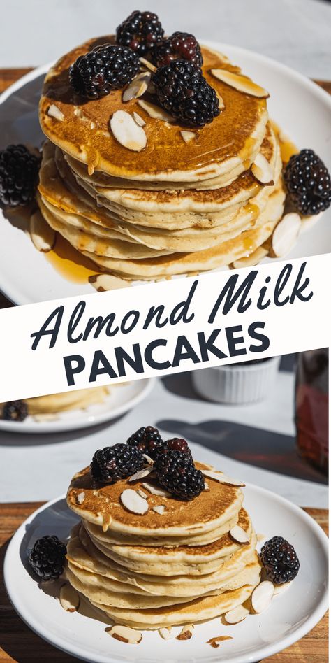 – I never have regular milk in the house anymore, so I make these Almond Milk Pancakes instead. The dairy free pancakes are so fluffy, they seem to melt in my mouth. They are easy to make and have become my favorite breakfast recipe. Pancakes With Almond Milk, Pancakes Without Milk, Almond Milk Pancakes, Milk Pancakes, Popular Breakfast Recipes, Quick And Easy Breakfast Ideas, Simple Breakfast Recipes, Quick And Easy Breakfast Recipes, Dairy Free Pancakes