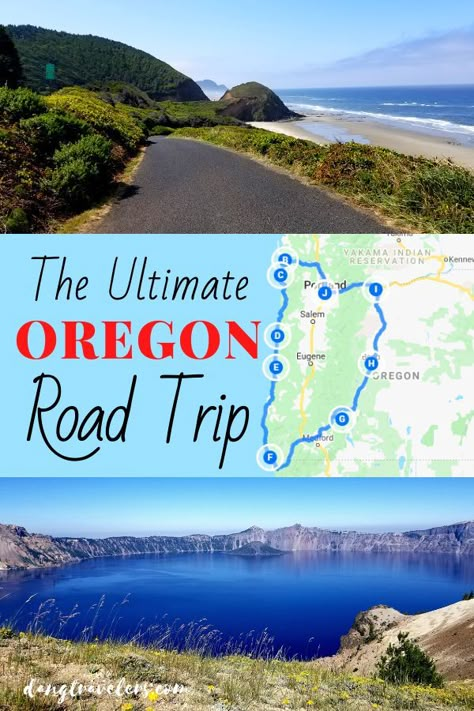 Check out the must-see places to visit along an Oregon coast road trip and beyond. From hiking in Bend and Crater Lake National Park to exploring the city of Portland and Columbia Gorge, this will be an American vacation you'll never forget. #oregon #bucketlists 7 Day Oregon Road Trip, Portland Oregon Road Trip, Oregon Road Trip Map, Must See Places In Oregon, Places To Travel In Oregon, Best Places To Visit In Oregon, Oregon Road Trip Itinerary, Oregon Itinerary, Oregon Roadtrip