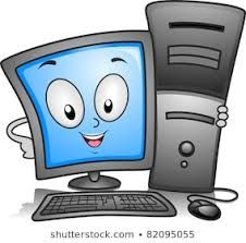 Computer Cartoon Images, Stock Photos & Vectors | Shutterstock School Computer Lab, Holiday Jokes, Computer Drawing, School Computers, Computer Education, Communication Board, Computer Basics, Computer Lab, Computer Room