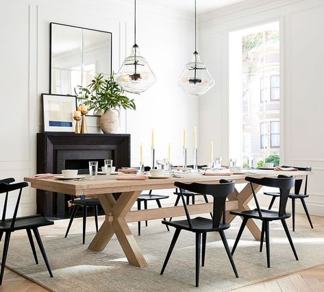 An Extendable Farmhouse Dining Table: Toscana Extending Dining Table Dining Room Table And Chairs, Dining Room Inspo, Extending Dining Table, Modern Farmhouse Design, Plywood Furniture, Dining Room Inspiration, Best Dining, Leather Dining, Dining Arm Chair