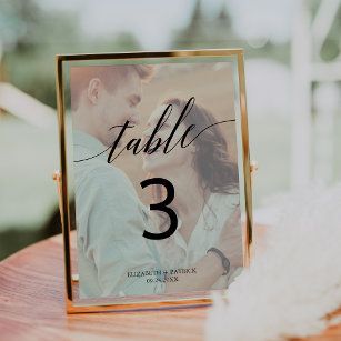 Table Numbers Elegant, Fall Wedding Table Numbers, Photo Table Numbers, Framed Table Numbers, Romantic Calligraphy, Whimsical Typography, Fall Wedding Tables, Photo Table, Dark Photo