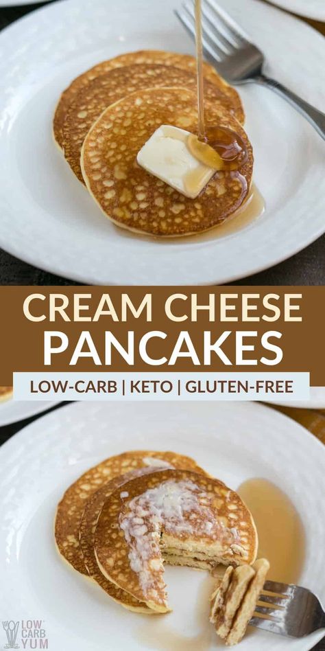 Cheese Pancakes Recipe, Keto Cream Cheese Pancakes, Best Keto Pancakes, Low Carb Pancake Recipe, Keto Cream Cheese, Cream Cheese Pancakes, Low Carb Pancakes, Keto Cream, Low Carb Easy