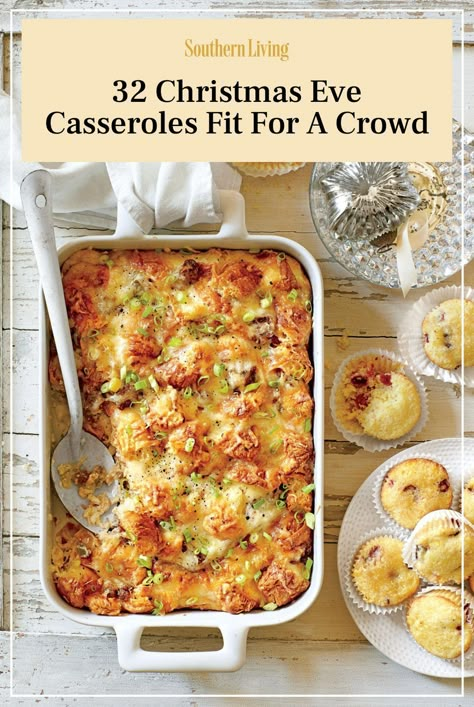 With these Christmas-worthy casserole recipes, you can feed and satisfy any Christmas Eve crowd, whether it's at a laid-back gathering or an elaborate dinner party. With high yields and easy prep, these casseroles are ideal for December 24. And with recipes like lasagna, chicken-and-wild rice casserole, and enchiladas, even the pickiest eaters at your table will be happy. Since casseroles freeze well, you could even make them ahead and reheat just in time for Christmas Eve dinner. #christmasdinner #christmasrecipes #christmascasserole #casserolerecipes #christmaseve Christmas Dinner For A Crowd, Simple Green Bean Casserole Recipe, Party Casseroles, Christmas Lasagna, Formal Christmas Party, Christmas Casserole, Easy Party Appetizers, Winter Holiday Recipes, Dinner 2023