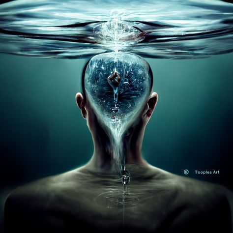 "Subconscious Mind" - Digital Art created by TooplesArt. Empty you your mind, be formless. Shapeless like water. Mind Art, Health Art, Surrealism Art, Digital Art Design, Art Digital Art, Digital Artists, Subconscious Mind, Dream Board, Surreal Art