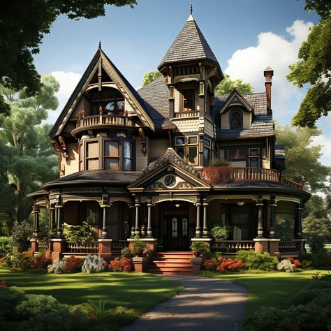 The Quintessence of Victorian House Plans The Victorian era, a period stretching from 1837 to 1901, saw an architectural revolution that still catches the eye and captures the heart. With their intricate woodwork, high ceilings, and decorative details, Victorian house plans hark back to a time when craftsmanship was king. But it’s not just about looks; these structures were a testament to balance and functionality, embodying a sophistication that’s as practical today as it was then. Ke... Victorian Home Plans Gothic, Victorian Homes Blueprints, American Victorian House Floor Plan, Mountain Victorian House, Elegant Victorian House, Victorian House Architecture, Gothic Victorian Home Floor Plans, Large Victorian House Plans, Cottage Victorian House