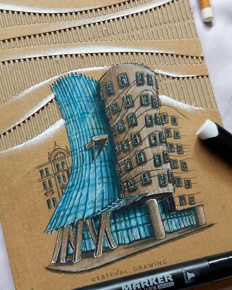 Gehry Architecture, Architecture Journal, Dancing House, Perspective Drawing Architecture, Art Alevel, Architecture Sketchbook, Creation Art, Architecture Design Sketch, Architecture Design Drawing