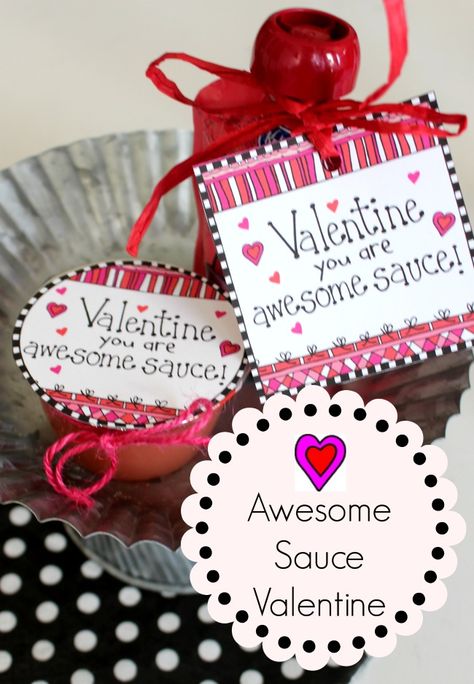 Over Ten FREE Printable Valentines - Laura Kelly's Inklings Awesome Sauce Valentine, Valentines Day Printables, Valentines Class Party, Free Printable Valentines, Valentines Snacks, Laura Kelly, Valentine Printables, Valentine Diy Crafts, Paper Notes