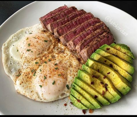 Eggs And Avocado, Steak Eggs, Real Food Diet, Whole Food Diet, Healthy Food Dishes, Healthy Food Motivation, Healthy Lifestyle Food, Perfect Breakfast, Healthy Meal Prep