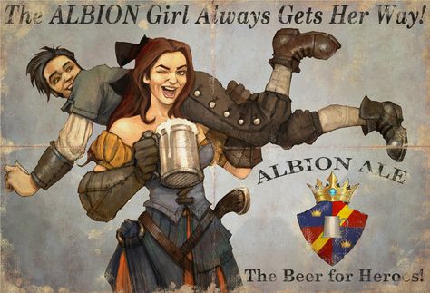 The Albion Girl Always Gets Her Way - Fable 3 Fable Ii, Fable 2, Fable 3, The Fable, Girl Posters, Nerdy Things, Propaganda Posters, Video Game Art, Dragon Age