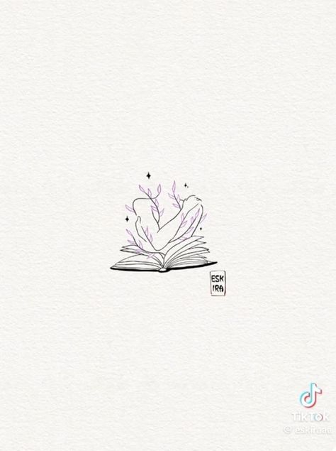 Minimalist Reader Tattoo, Unique Bookish Tattoos, Book Elbow Bend Tattoo, Book And Rose Tattoo, Small Open Book Tattoo, English Teacher Tattoo, Feminine Line Art Tattoos, Fineline Book Tattoo, Tattoo Ideas For Book Lovers