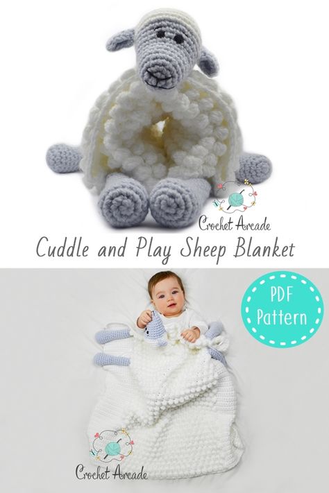 Crochet Pram Blanket, Sheep Blanket, Eyes Crochet, Amigurumi Eyes, Crochet Blanket Tutorial, Magic Knot, Blanket Tutorial, Christmas Crochet Patterns Free, Single Crochet Decrease