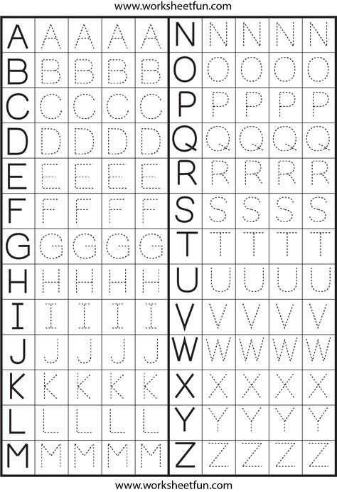 Alphabet Letter Tracing Worksheets Alphabet Writing Worksheets, Alphabet Writing Practice, Printable Alphabet Worksheets, Abc Worksheets, Alphabet Worksheets Kindergarten, Writing Practice Worksheets, Preschool Tracing, Letter Tracing Worksheets, Tracing Worksheets Preschool