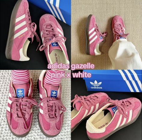 Sneaker Inspo 2024, Adidas Pink Samba, Adidas Samba Pink, Pink Sambas, Pink Samba, Pink Adidas Gazelle, Adidas Gazelle Pink, Pink Gazelles, Trend Outfit