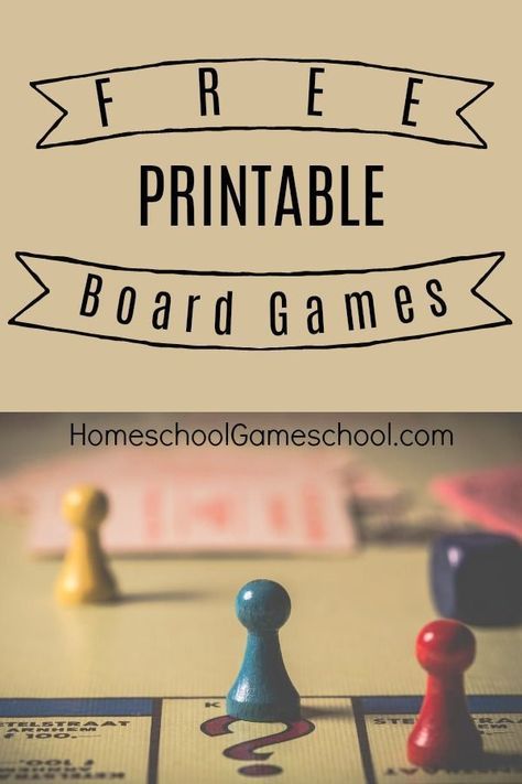 FREE Printable Board Games - Educational games, cooperative games, just for fun games, all printable and all FREE! #gameschooling #secularhomeschool #homeschooling Free Printable Board Games, Homeschool Games, Educational Board Games, Board Games Diy, Printable Board Games, Free Activities For Kids, Holiday Classroom, Cooperative Games, Fun Board Games