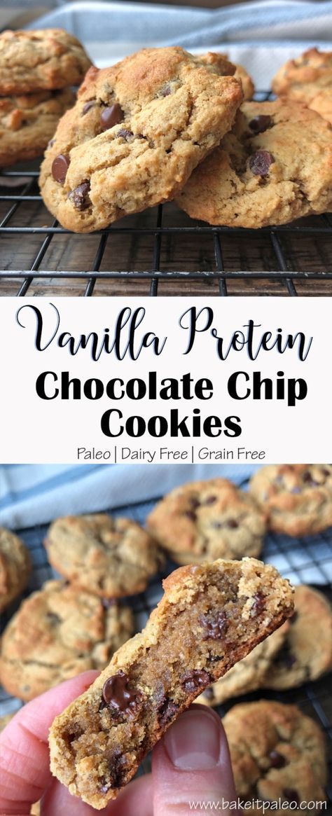 Chewy Protein Cookies, Gain Weight For Women, Protein Chocolate Chip Cookies, Protein Powder Cookies, Protein Powder Pancakes, Baking With Protein Powder, Protein Dessert, Paleo Protein, Protein Baking