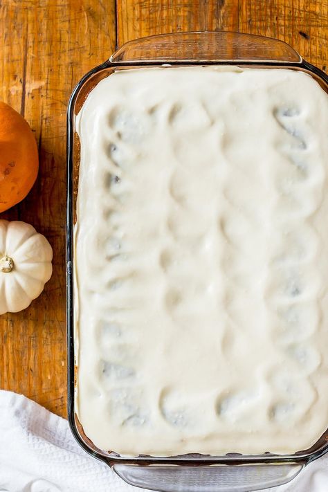 Healthy Pumpkin Bars (with Cream Cheese Frosting) » LeelaLicious Pumpkin Dessert Bars, Pumpkin Bars Recipe, Healthy Pumpkin Bars, Easy Pumpkin Bars, Pumpkin Bars With Cream Cheese, Maple Cream Cheese Frosting, Bars With Cream Cheese Frosting, Pumpkin Doughnut, Bars With Cream Cheese