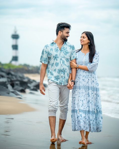 The ocean breeze, the golden sand, and the love between Rithi & Theras. ✨ This pre-wedding shoot in Pondicherry captured the magic of their journey together. Can't wait for their big day! ❤️ #PondicherryMagic #PreWeddingGoals #PreWeddingShoot #CoupleGoals #LoveIsInTheAir #Soulmates #ForeverLove #Pondicherry #PondicherryBeach #FrenchColony #WhiteTownPondicherry #SouthIndia #MadeForEachOther #HappilyEverAfter #LoveStory #WeddingCountdown #BeachVibes #OceanLove #GoldenHour #Wanderlust #Tra... Beach Photo For Couples, Beach Photo Session Couple, Pre Wedding Couple Poses Photography, Beach Pre Wedding Shoot Photo Ideas, Simple Pre Wedding Shoot Ideas, Couple Photo Poses Casual, Goa Couple, Beach Pre Wedding Shoot, Pre Wedding Shoot Poses