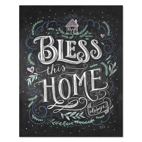 Lily & Val – Bless This Home Print- Vintage Home Wall Decor Artboard 2 Valerie Mckeehan, Kitchen Boards, Delta Breezes, Lily And Val, Calligraphy Signs, Chalkboard Drawings, Chalkboard Print, Chalk Wall, Chalkboard Lettering