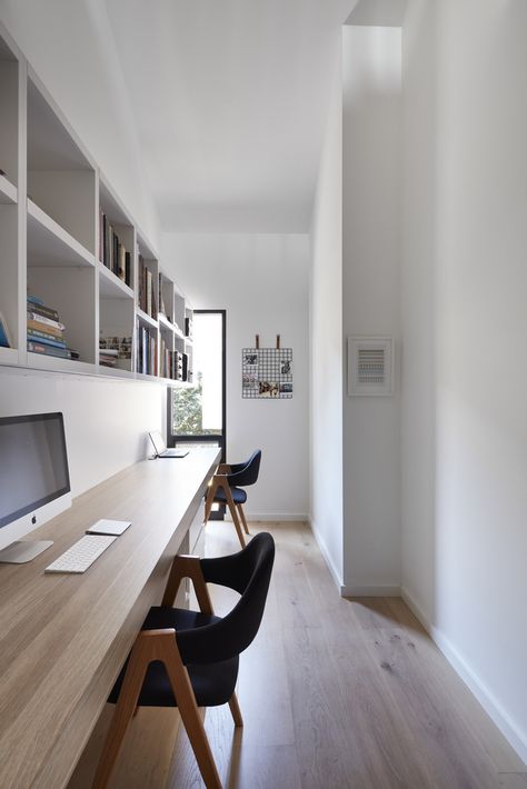 Modern Home Offices, Minimalist Home Office, Small Home Offices, Study Nook, Modern Home Office, Long Table, Home Office Setup, Home Office Space, Hill House