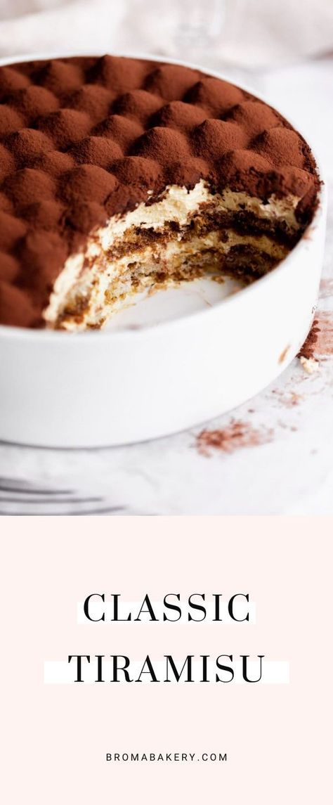 This classic tiramisu recipe is rich, creamy, custardy, and light all at the same time. Made with dreamy layers of mascarpone cream, coffee soaked lady fingers and a healthy dusting of cocoa powder, this authentic tiramisu tastes just like the real deal from Italy! #tiramisu #dessertideas #custard #layereddesserts #layeredcake #easydesserts Pretty Sweets, Classic Tiramisu Recipe, Make Tiramisu, Best Tiramisu Recipe, How To Make Tiramisu, Tiramisu Recipes, Best Tiramisu, Classic Tiramisu, Easy Tiramisu Recipe